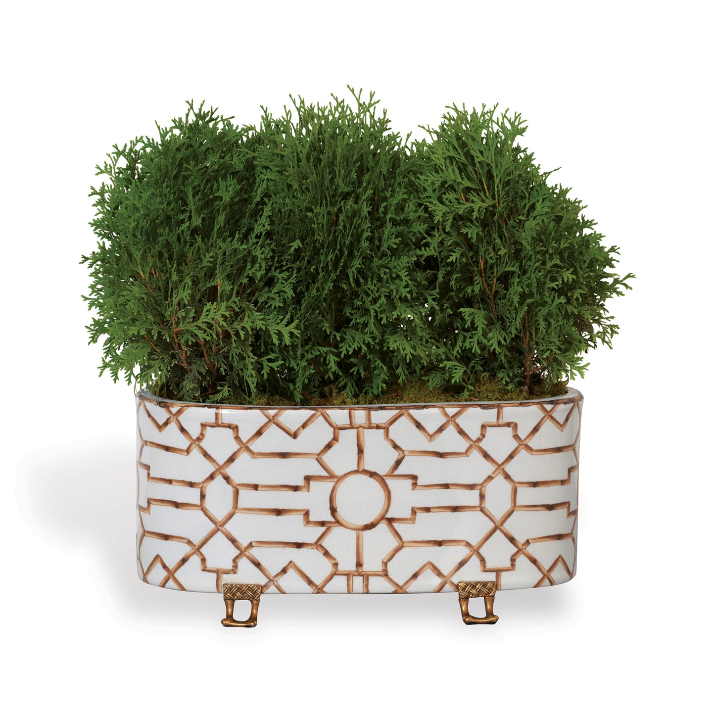 Baldwin White Oval Planter