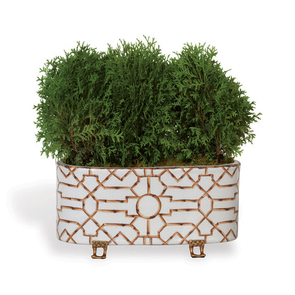 Baldwin White Oval Planter