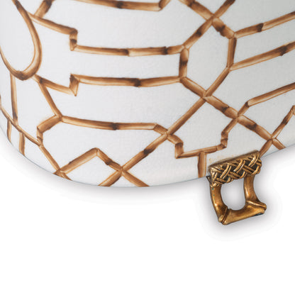 Baldwin White Oval Planter