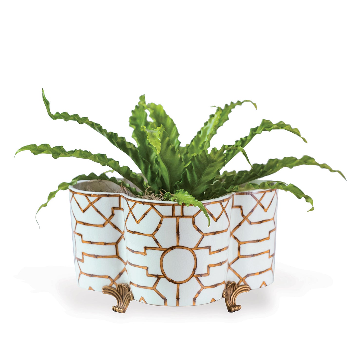 Scalamandre Baldwin Quatrefoil Planter