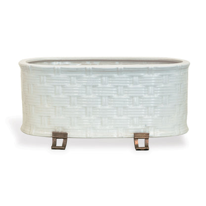 Sanibel Cream Oval Planter