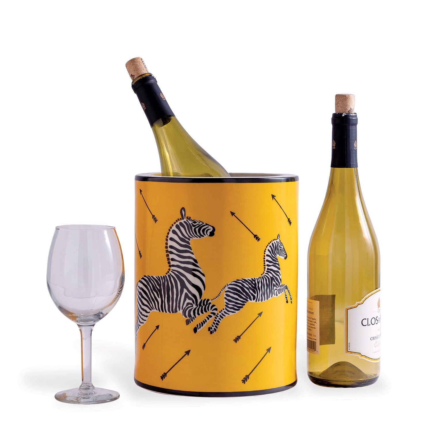 Zebra Yellow Ice Bucket