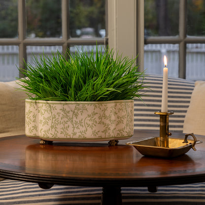 Ghost Blossom Oval Planter