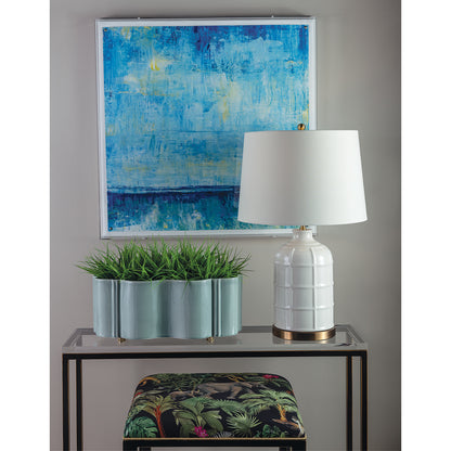 Tuscan Celadon Scallop Planter