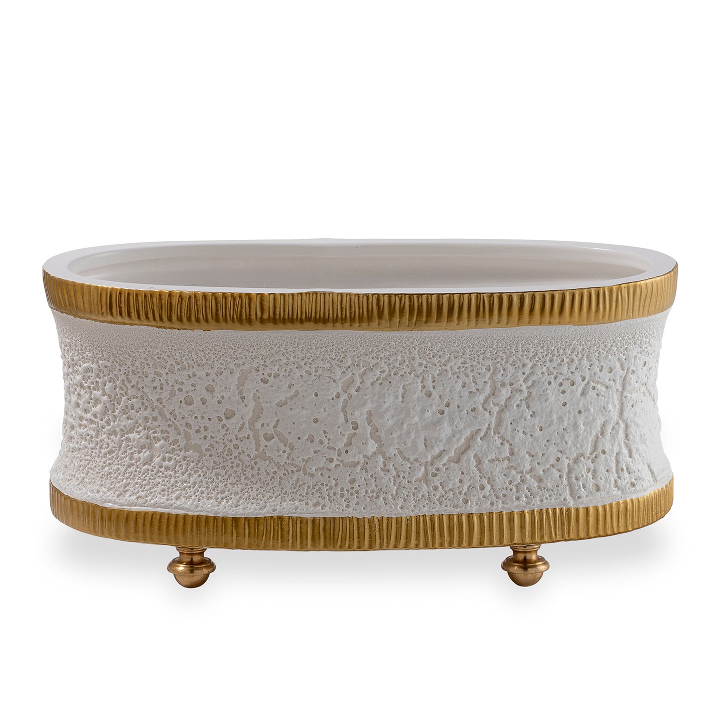 Bruner Cream Oval Planter