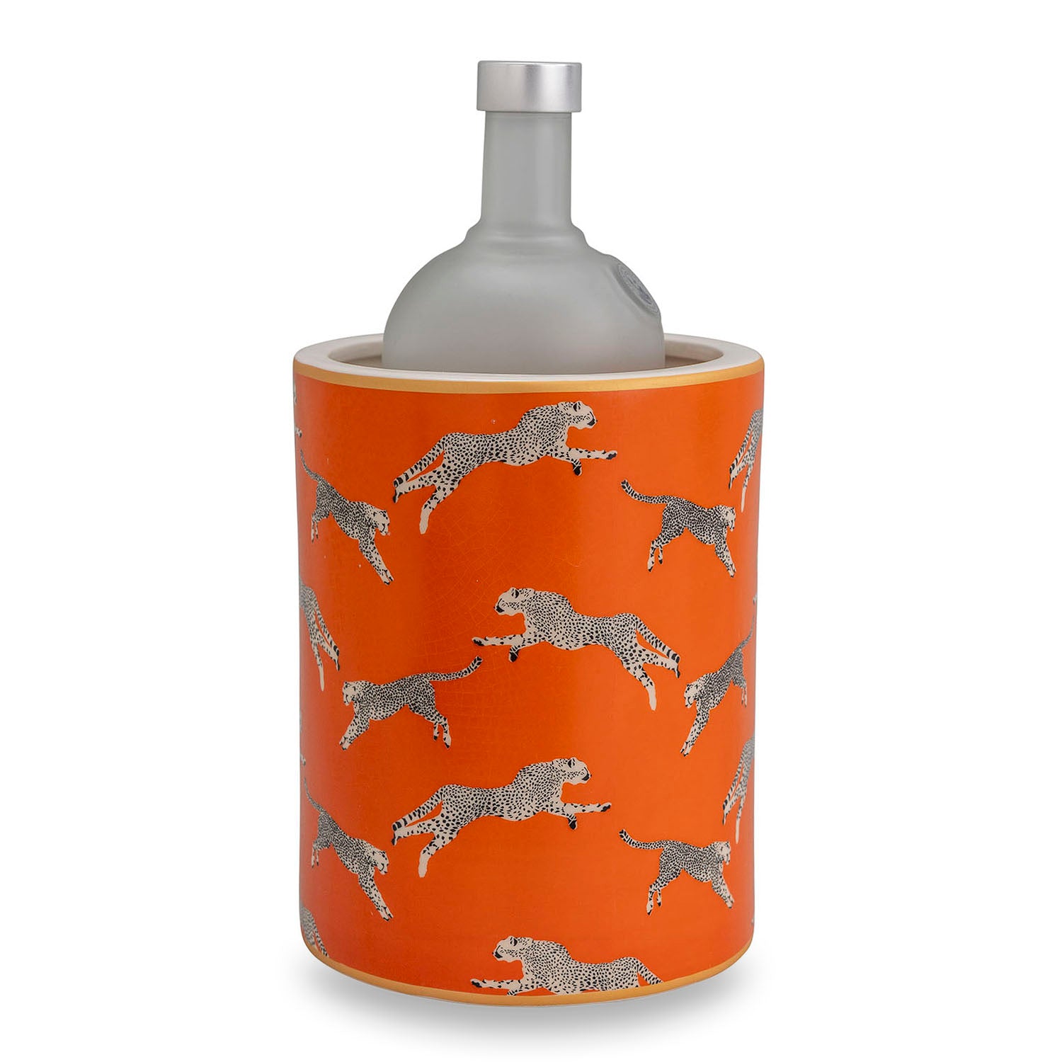 Leaping Cheetah Orange Ice Bucket