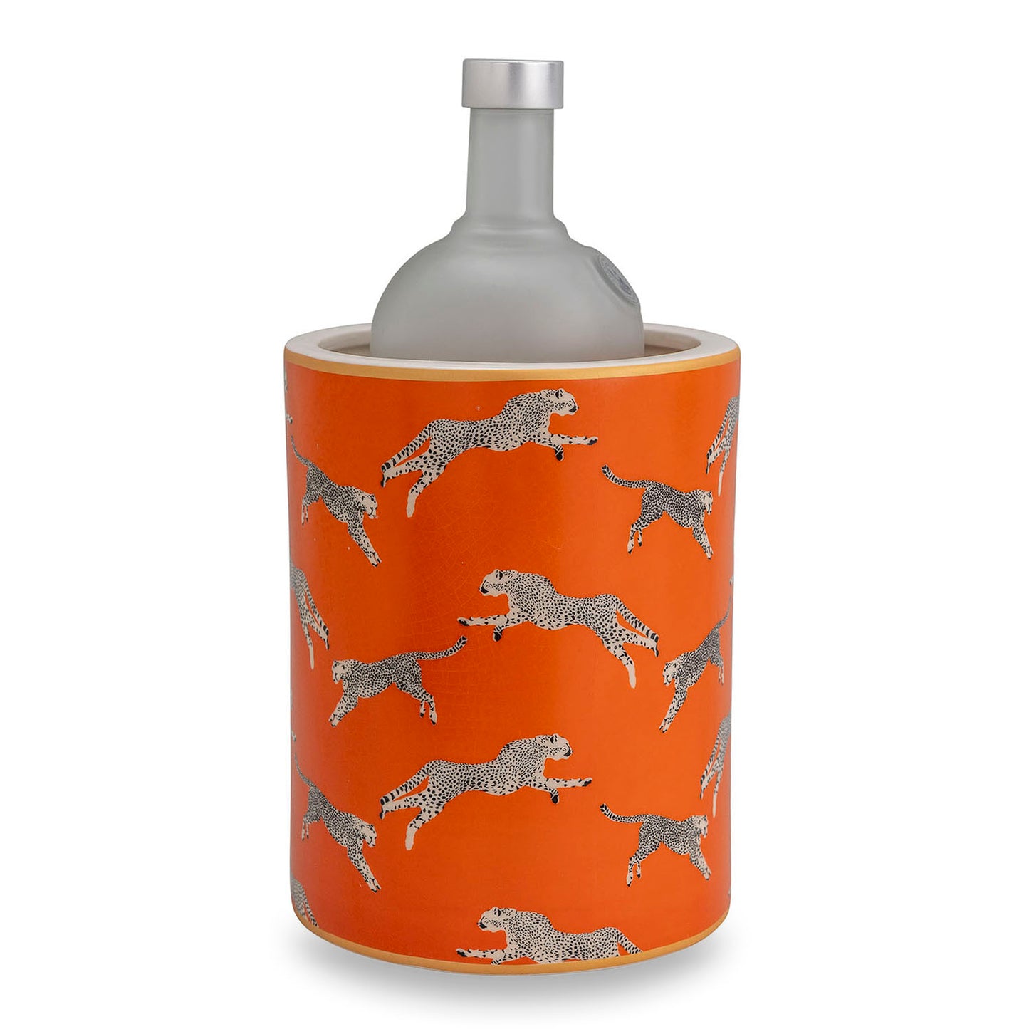 Leaping Cheetah Orange Ice Bucket