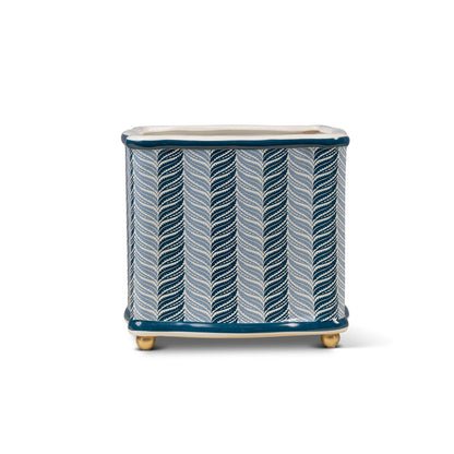 Acanthus Stripe Blue Planter