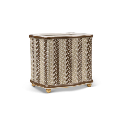 Acanthus Stripe Mocha Planter