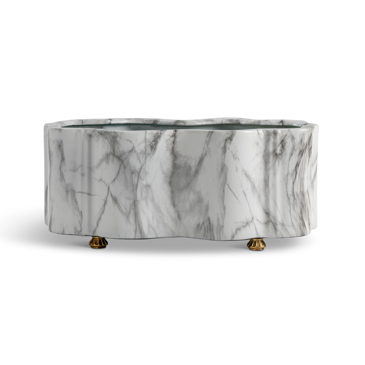 Meridian White Scallop Planter