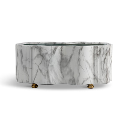 Meridian White Scallop Planter