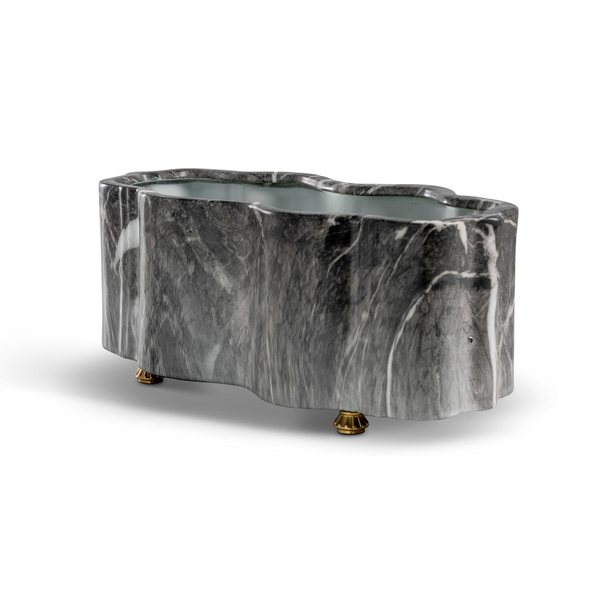 Meridian  Gray Scallop Planter