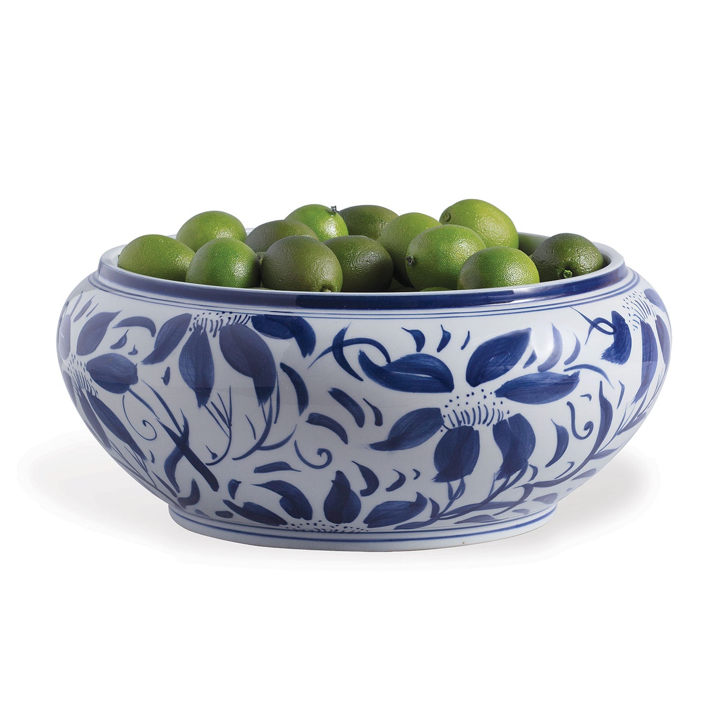 Blue Floral Center Basin