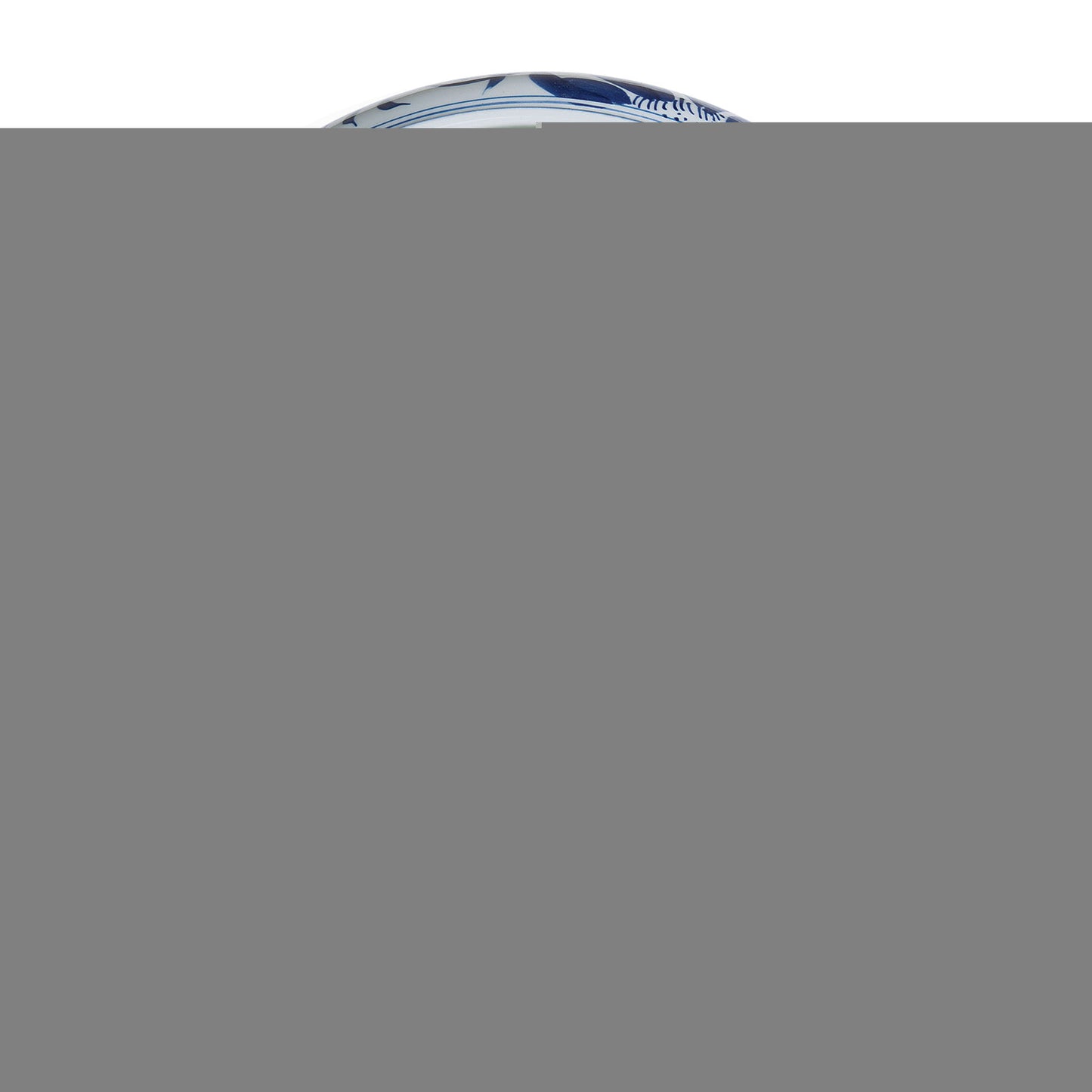 Blue Floral Center Basin