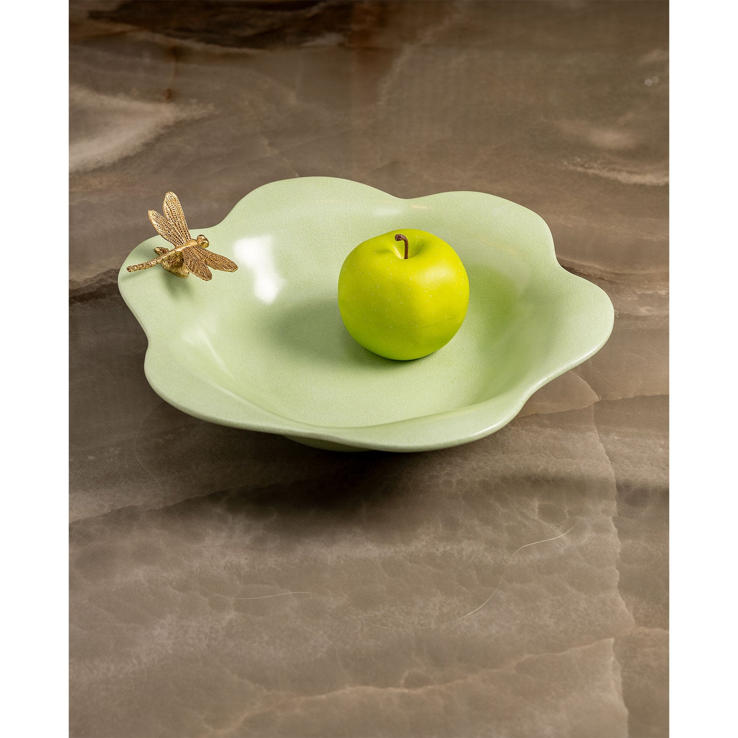 Dragonfly Celadon Green Bowl