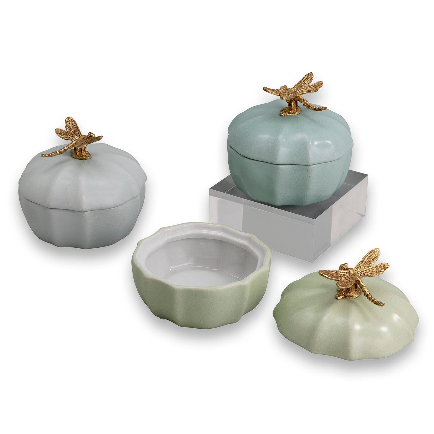 Dragonfly Scallop Boxes Set/3