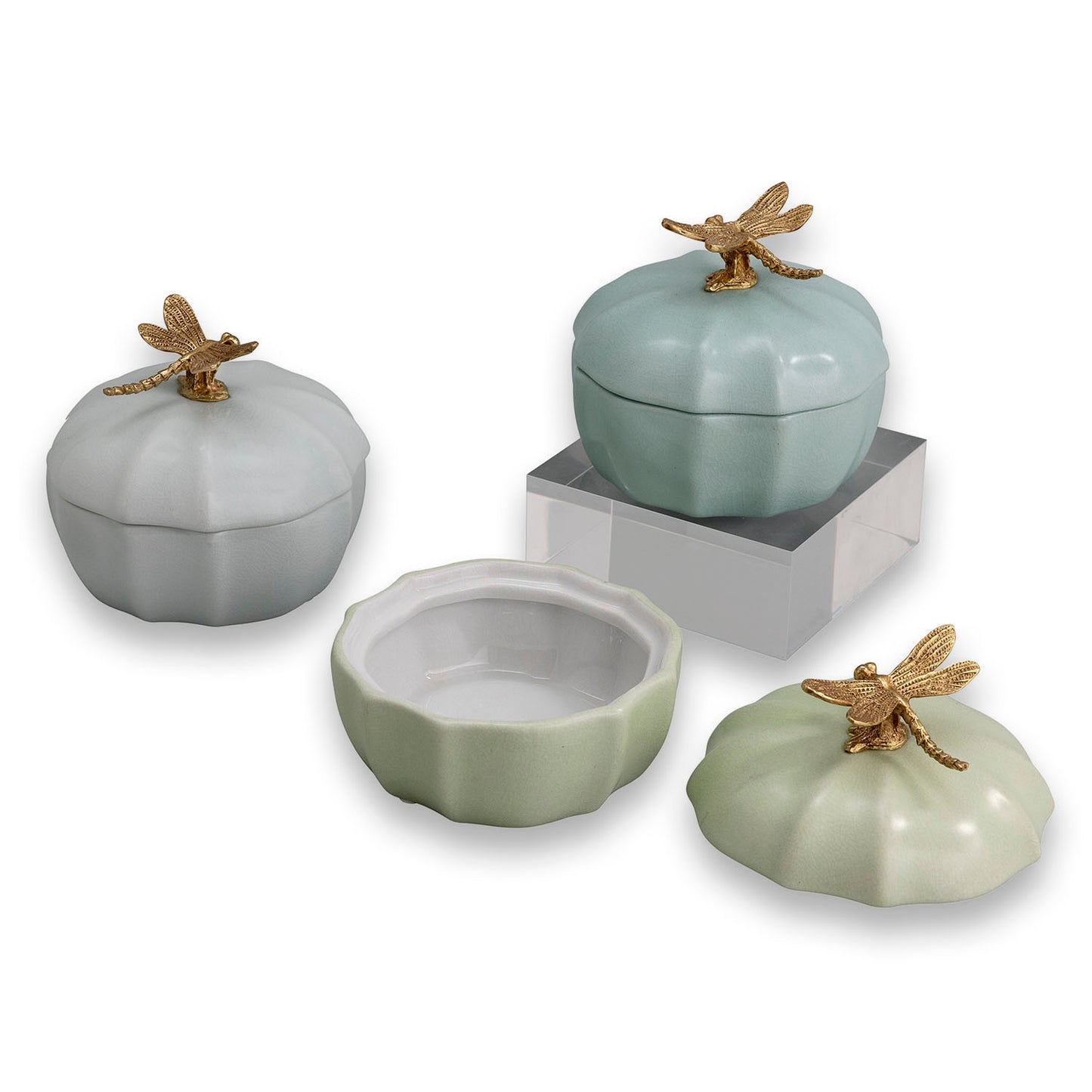 Dragonfly Scallop Boxes Set/3