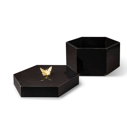 Venetian Hex Box Oynx