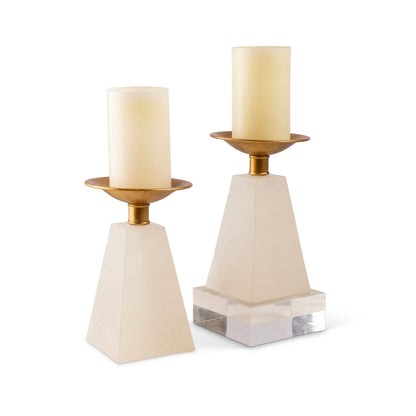 Artemis Alabaster Candle Holder Set/2