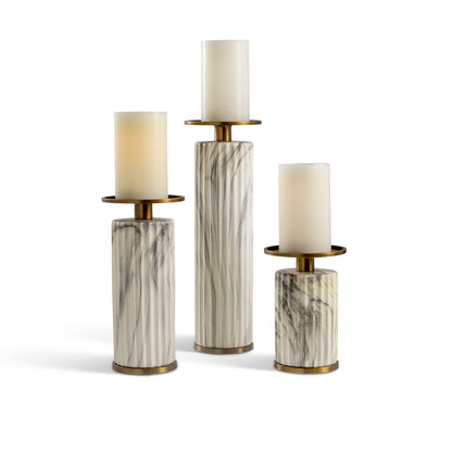 Atelier Pillar Candle Holder White Set/3