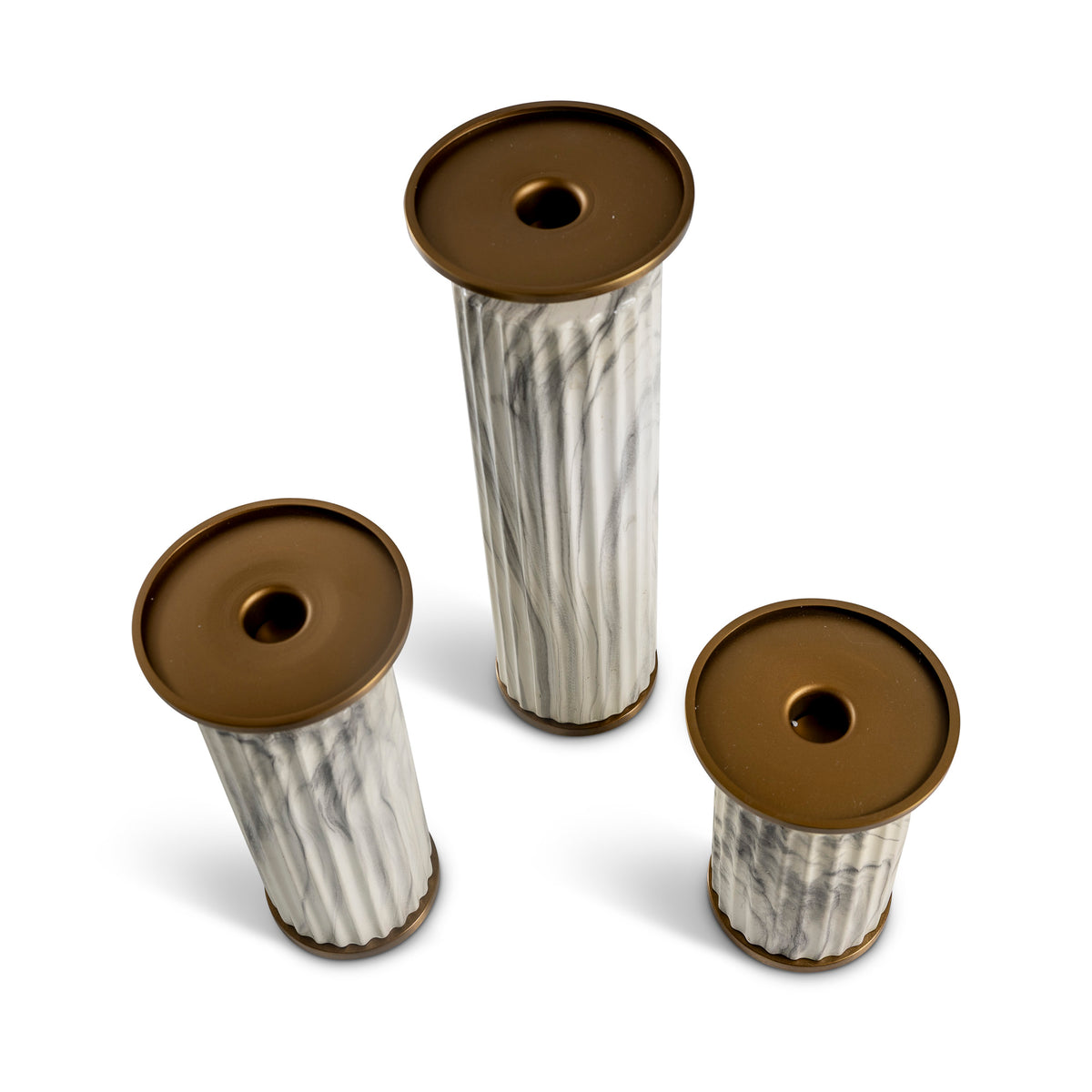 Atelier Pillar Candle Holder White Set/3