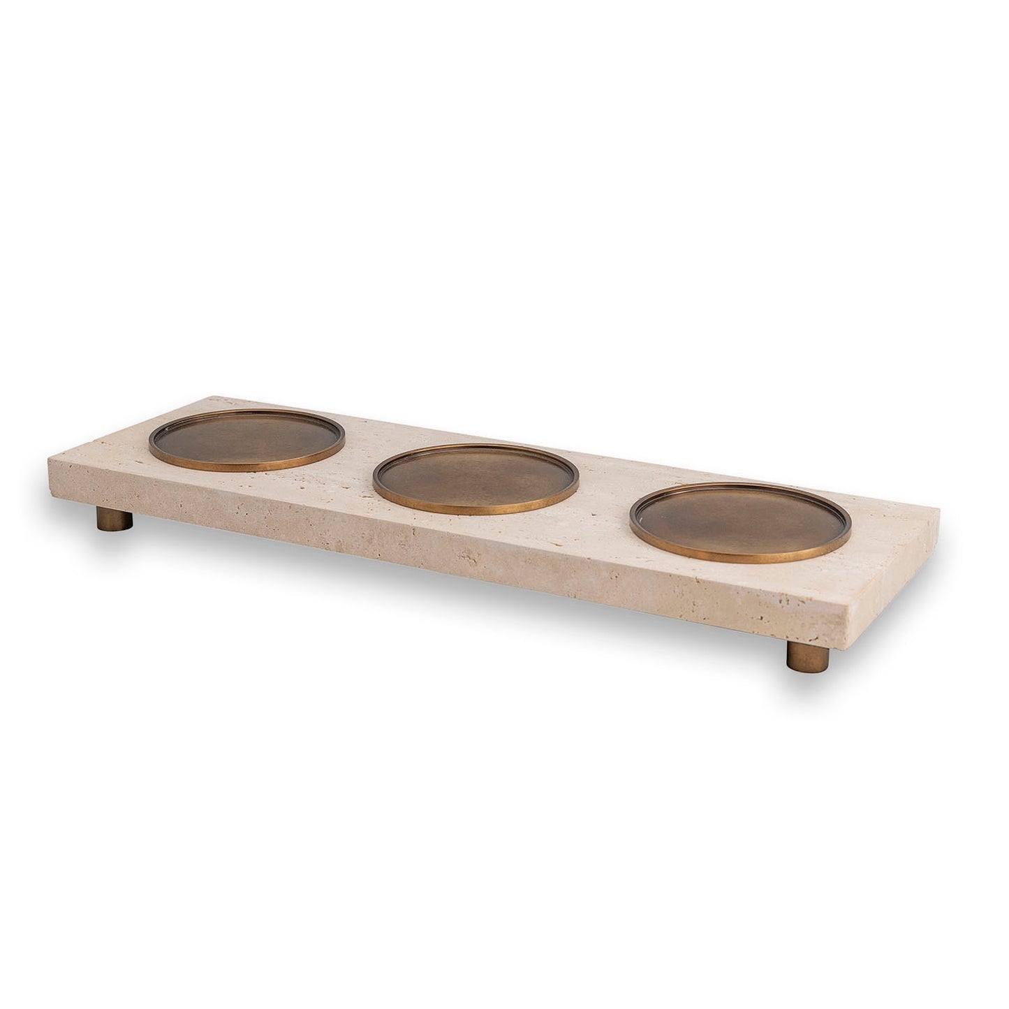 Tivoli Brass / Natural Candleholder