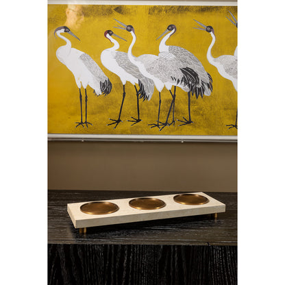 Tivoli Brass / Natural Candleholder