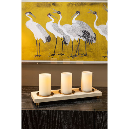 Tivoli Brass / Natural Candleholder