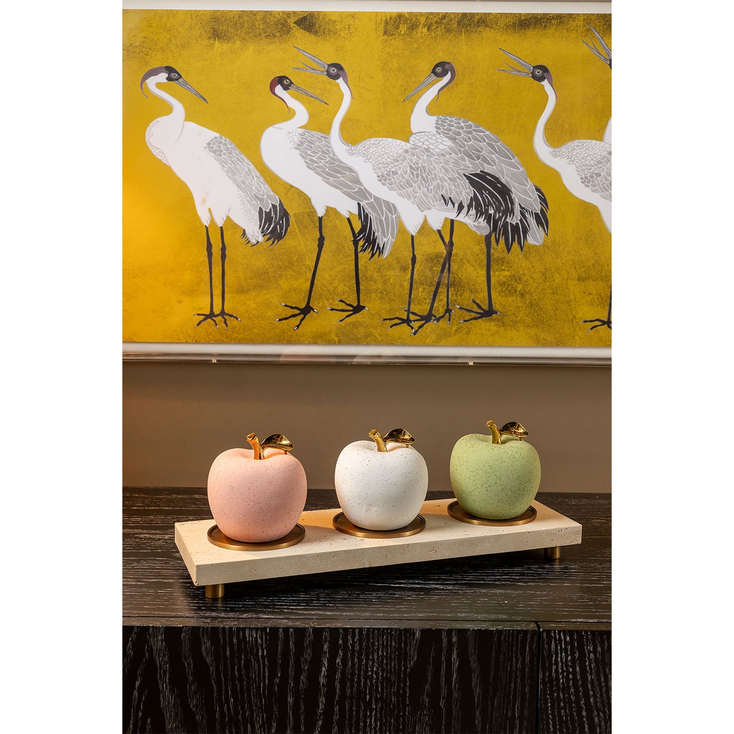 Tivoli Brass / Natural Candleholder