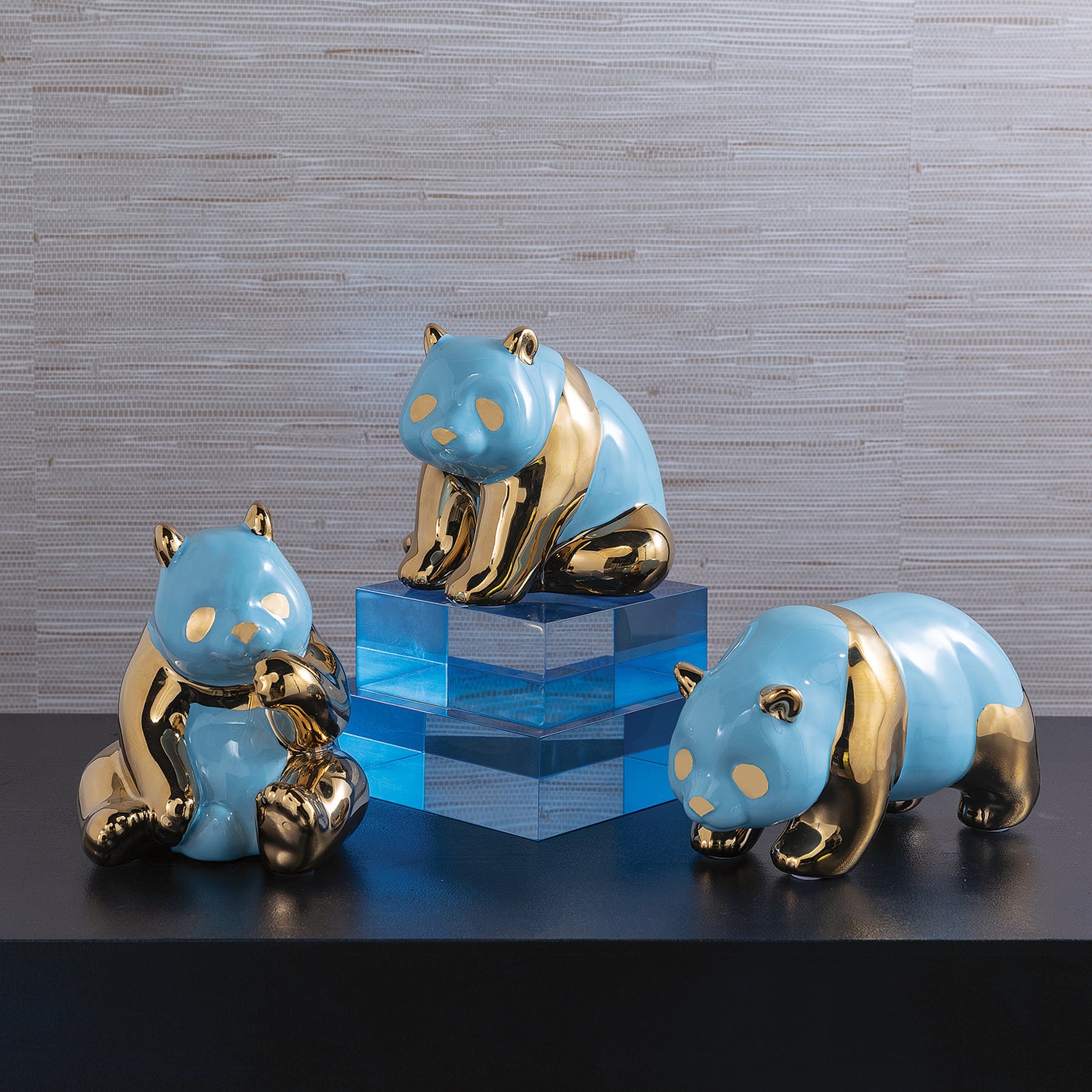 Panda Turquoise Objects (set/3)