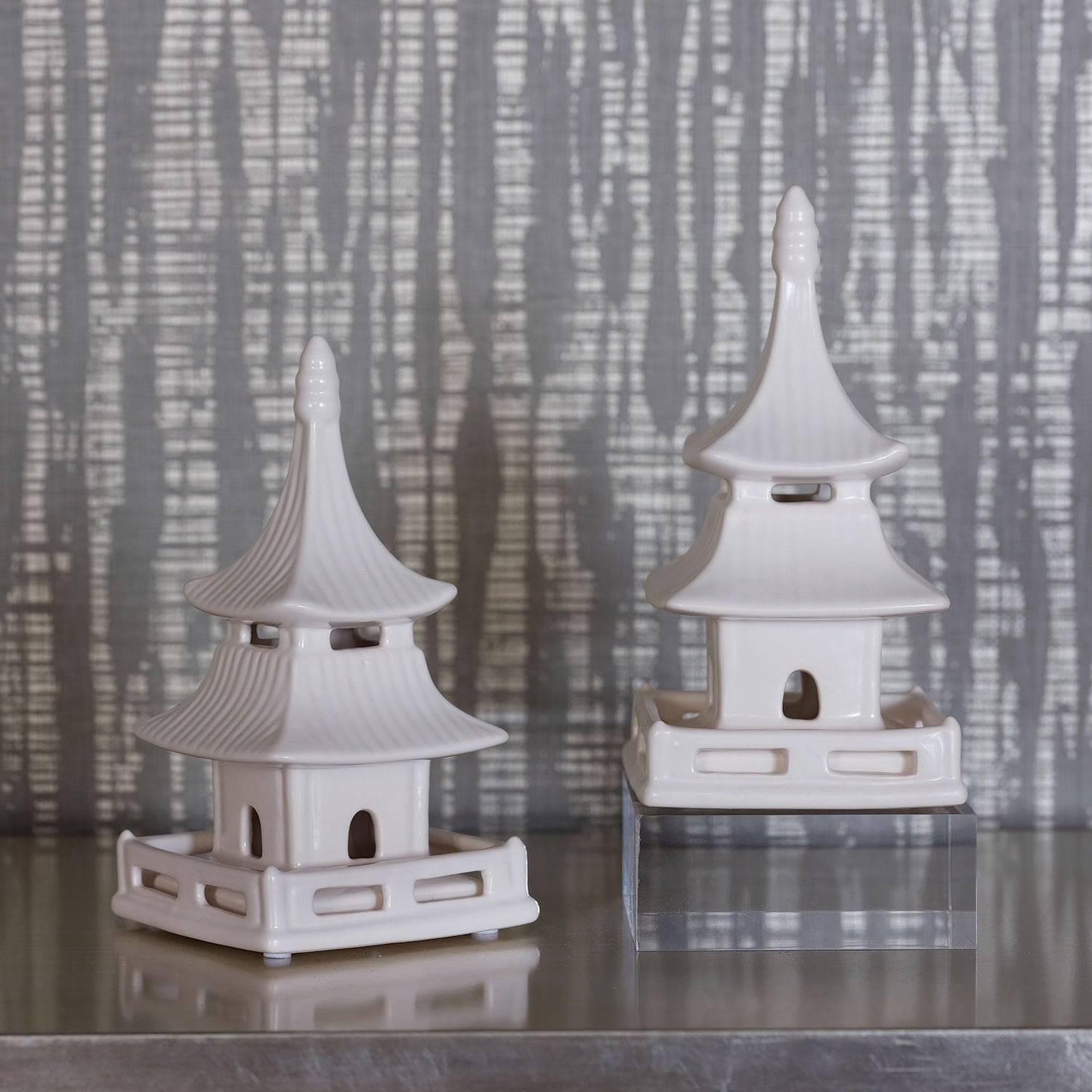 Pagoda Objects Short (set of 2)