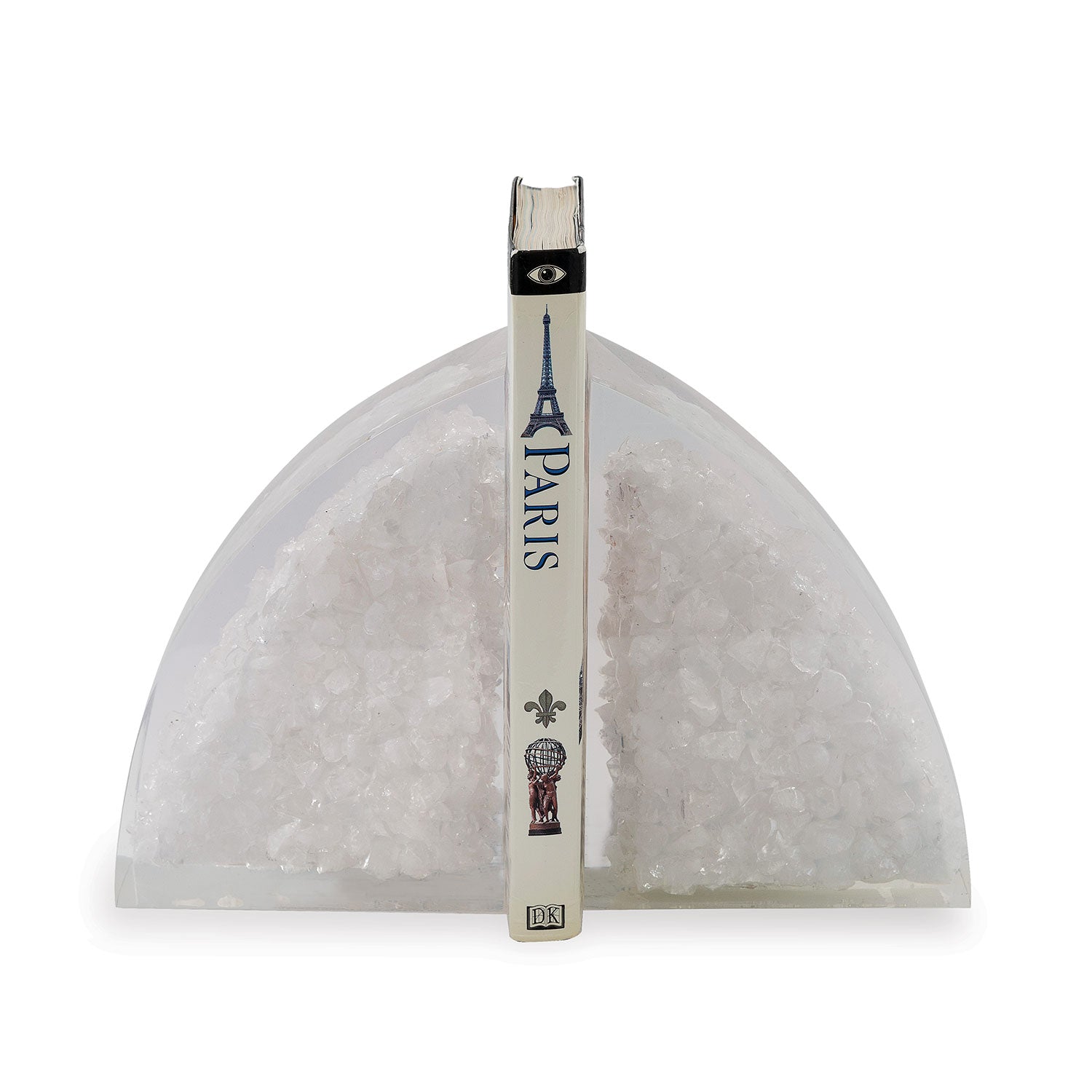 Stoneridge White Moon Bookends-- Pair