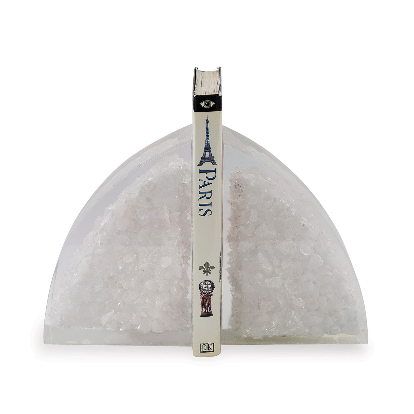 Stoneridge White Moon Bookends-- Pair