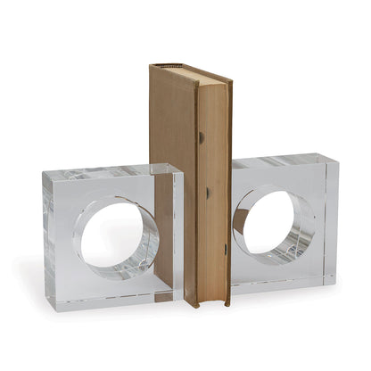 Sandy Crystal Bookends--pair