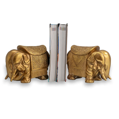 Royal Gold Elephant Bookends Set/2