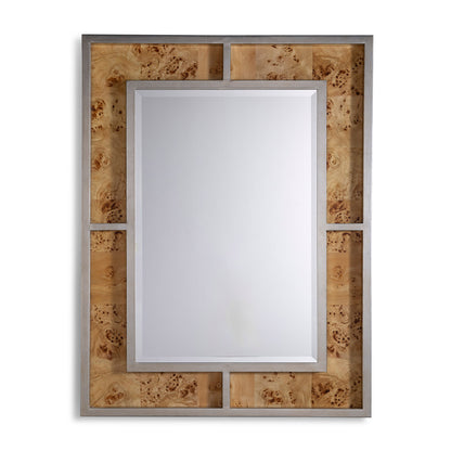 Bedford Silver Monarch Burl Mirror