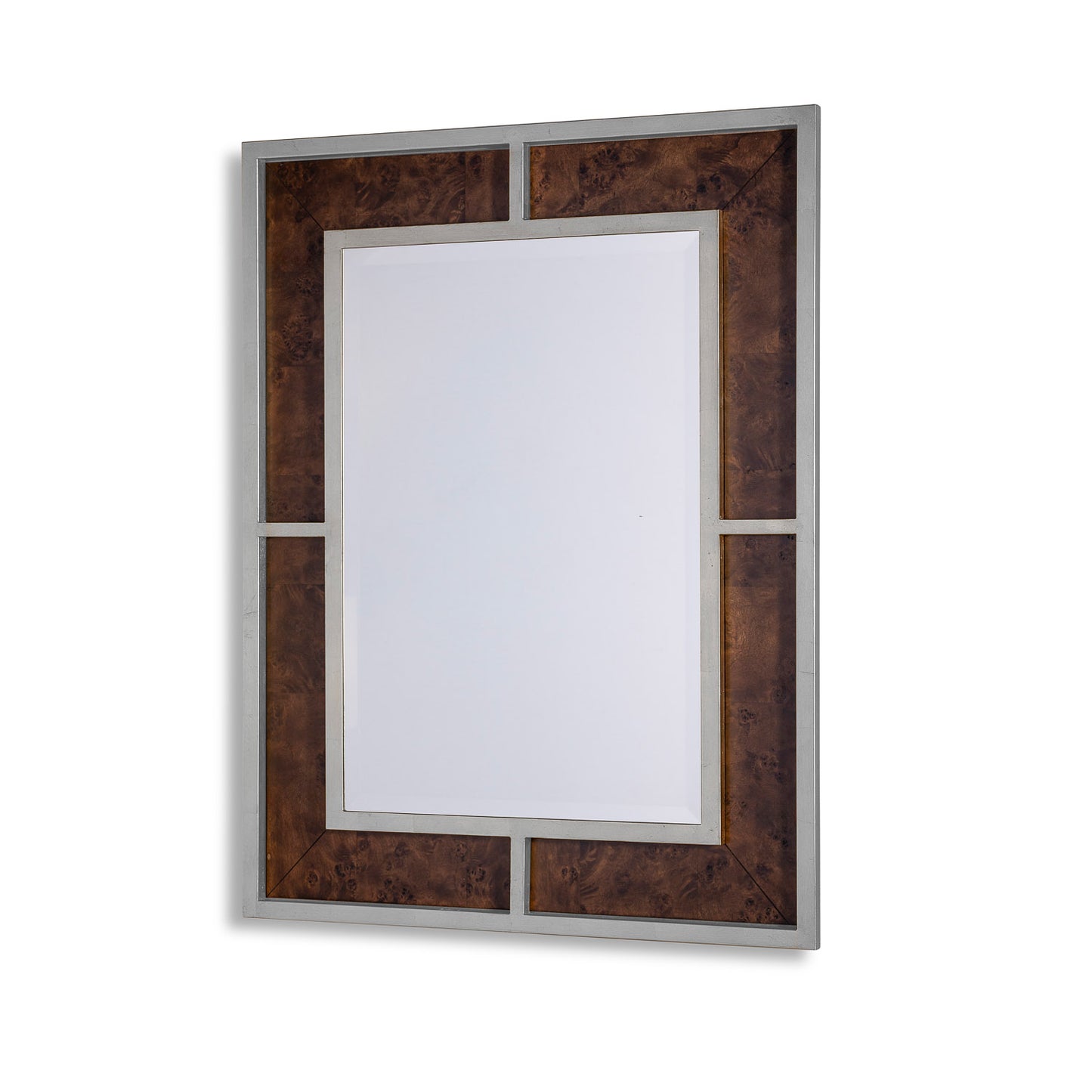 Bedford Silver Whiskey Burl Mirror