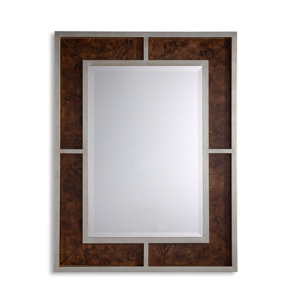 Bedford Silver Whiskey Burl Mirror