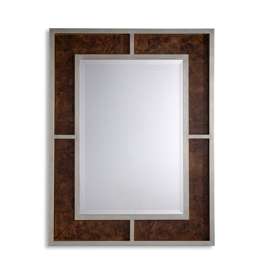 Bedford Silver Whiskey Burl Mirror