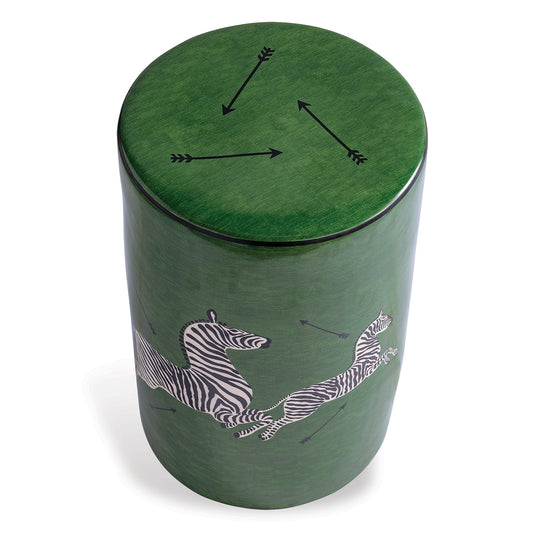 Zebra Green Stool