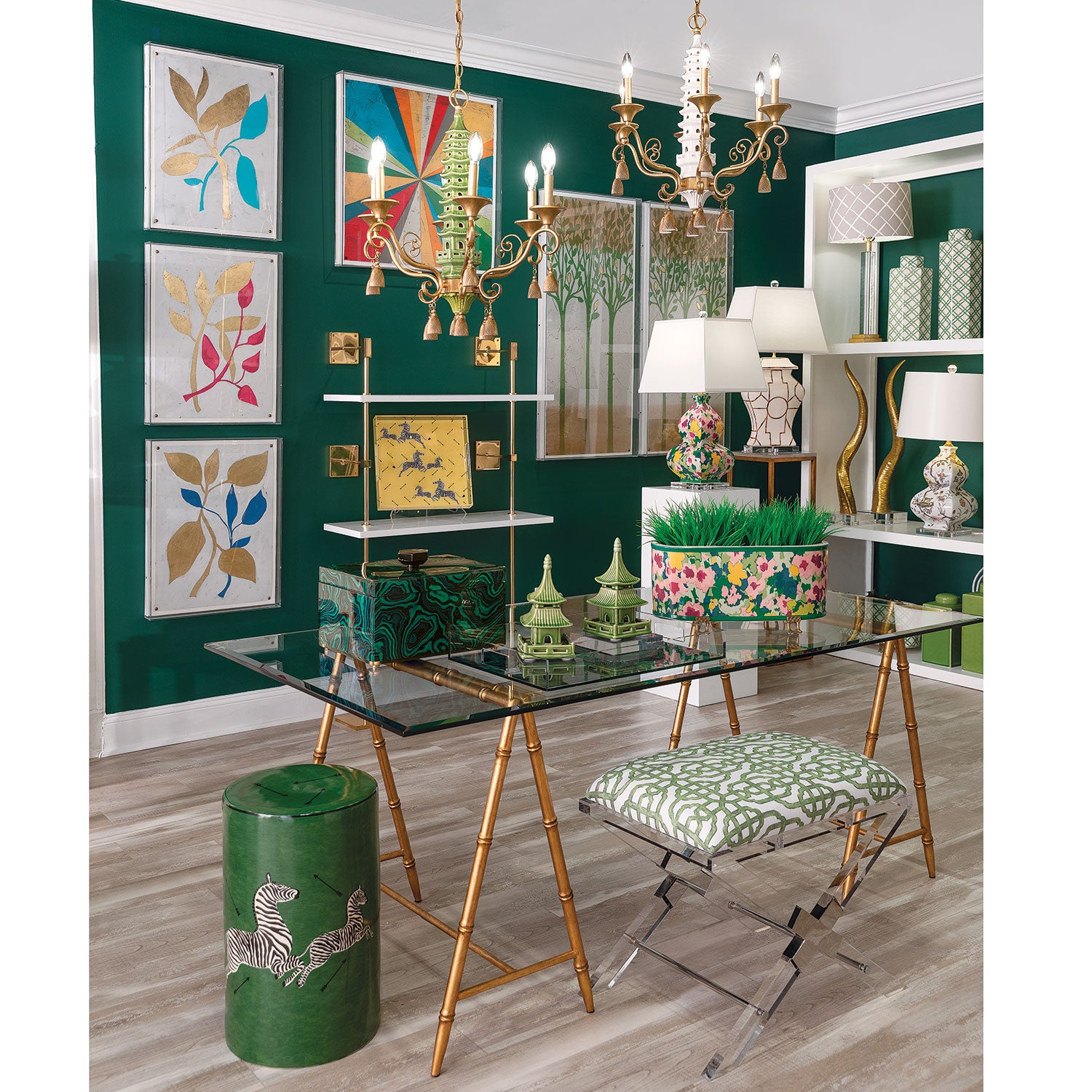 Zebra Green Stool – Port 68