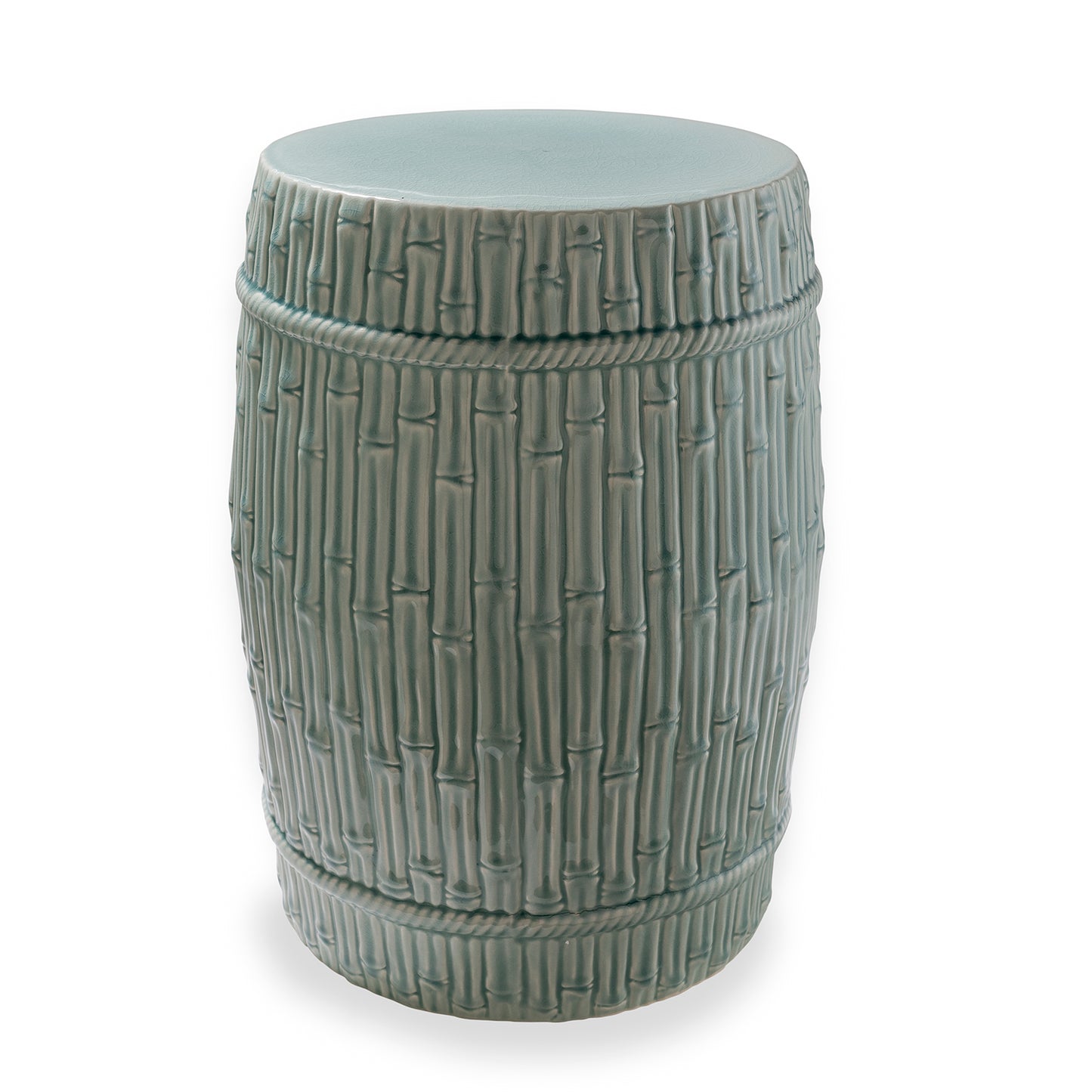 Bamboo Garden Stool Celadon