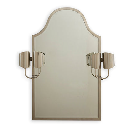 Quinton Nickel Mirror With Sconces