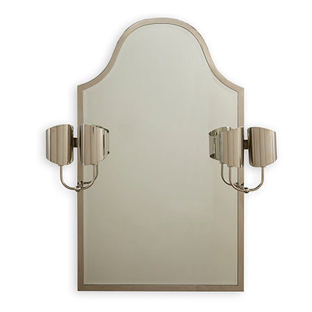 Quinton Nickel Mirror With Sconces