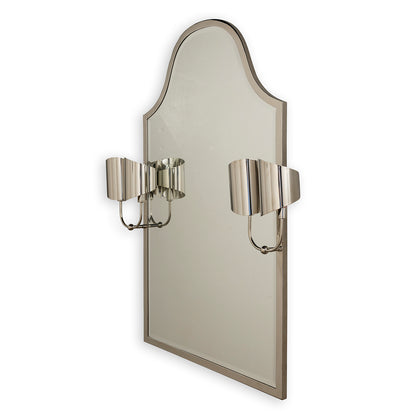 Quinton Nickel Mirror With Sconces