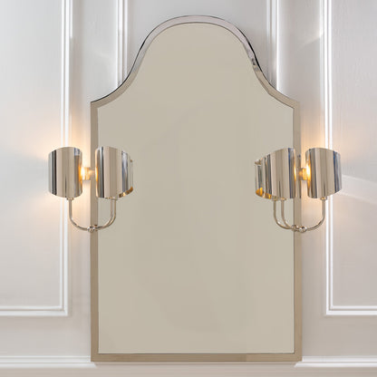 Quinton Nickel Mirror With Sconces