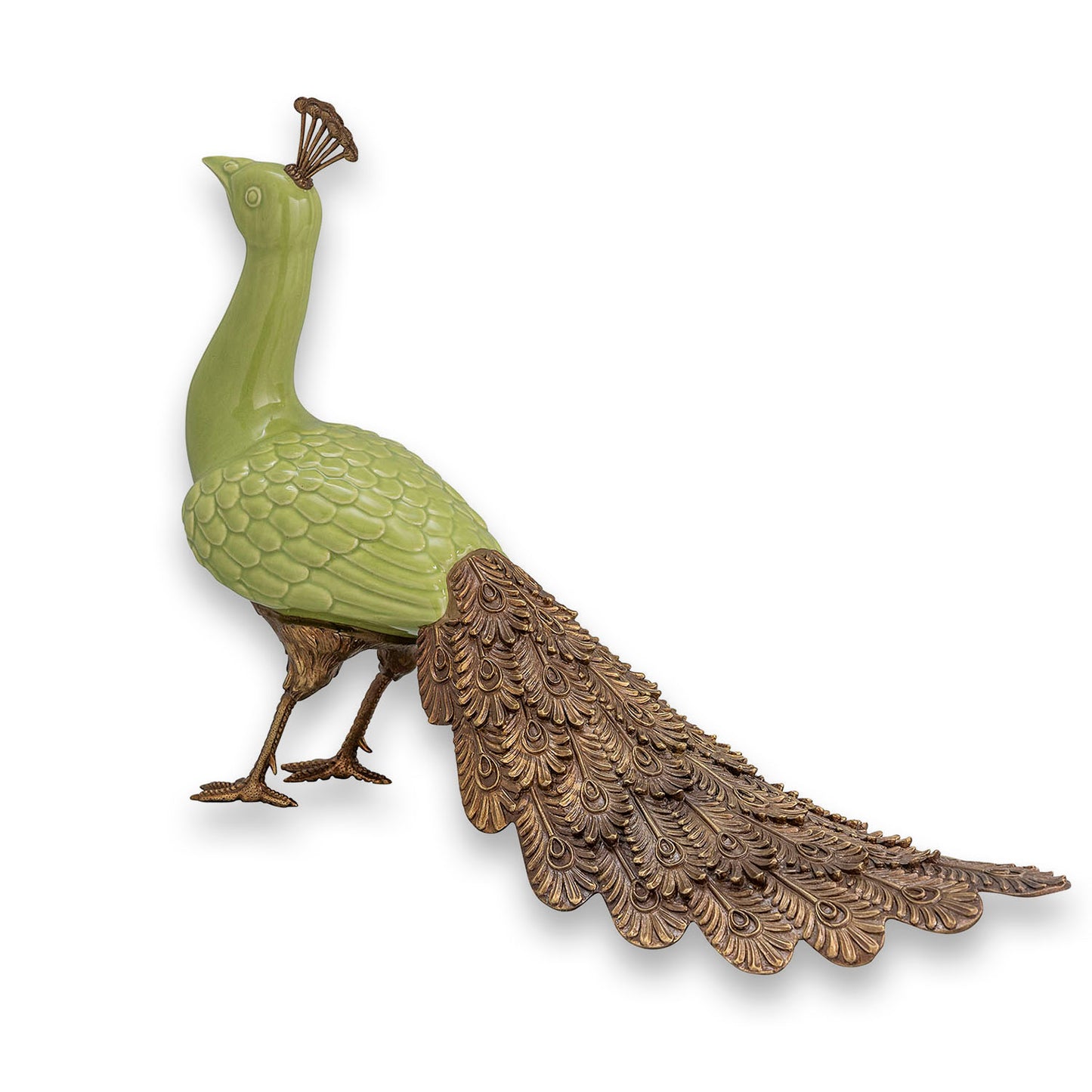 Peacock Apple Green Sculpture
