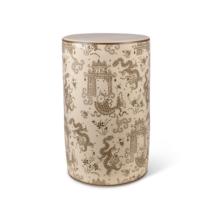 Dragon Pagoda Mocha Stool