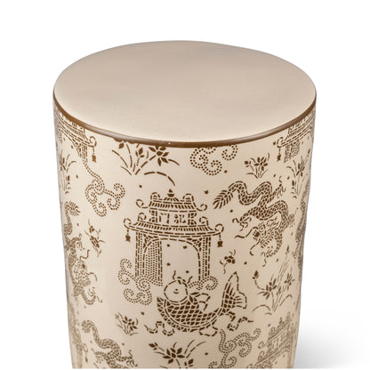 Dragon Pagoda Mocha Stool