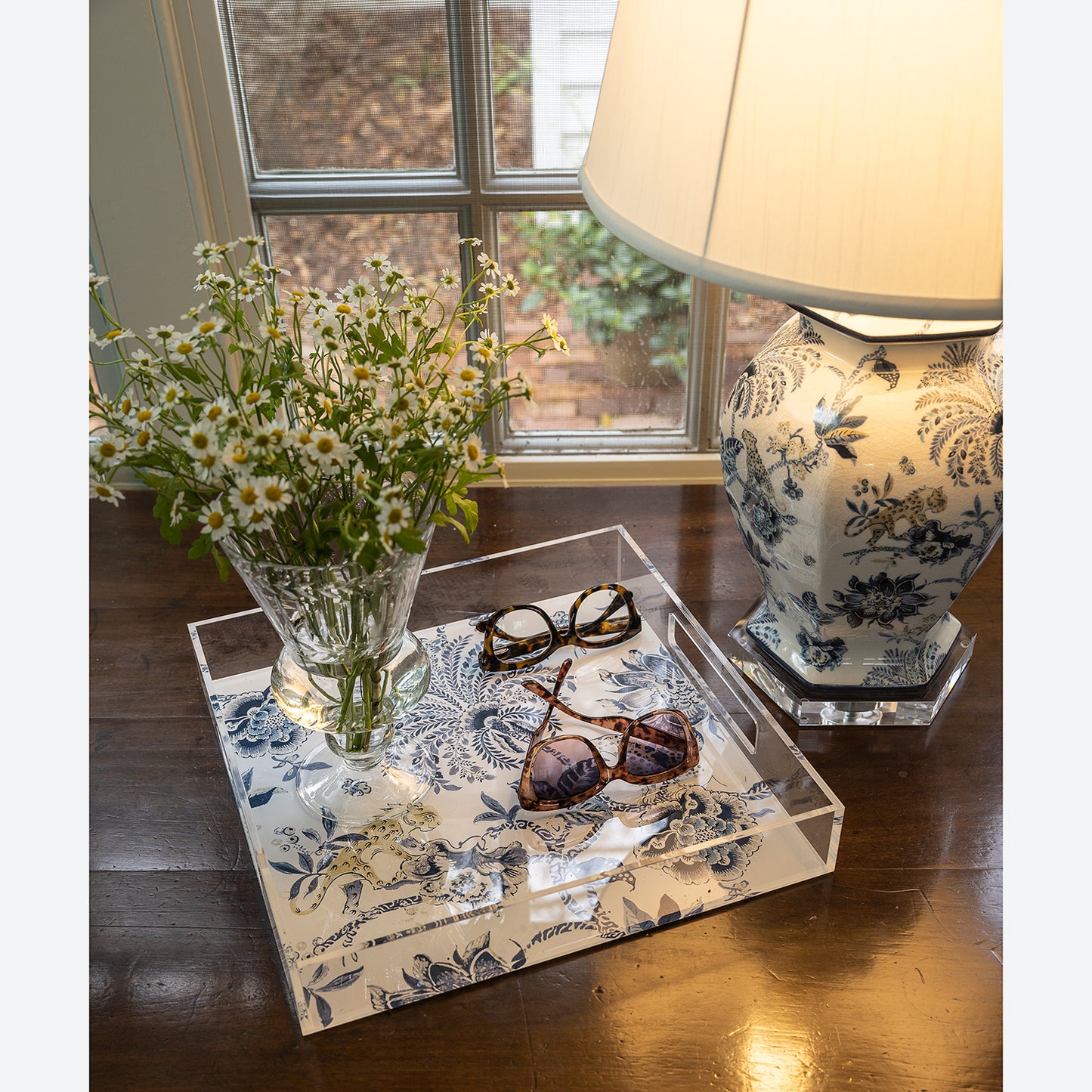 Braganza Blue Lucite Tray